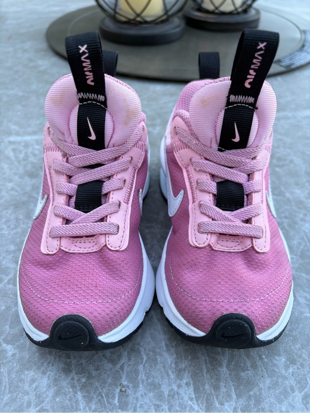 Nike Kids Pink and Black Air Max Style Sneakers